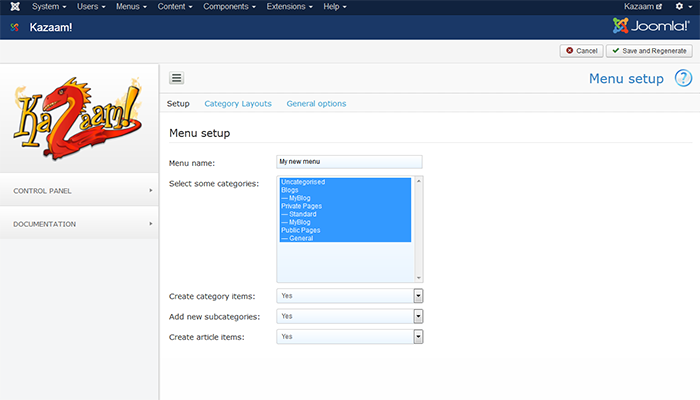 Set up simple or complex menus in seconds